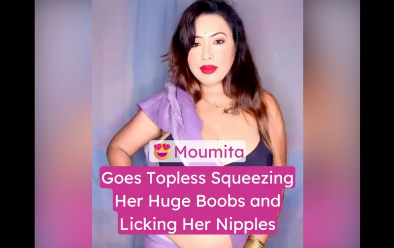 Insta Milf Moumita Nude Topless Sucking Her Huge Boobs and Nipples