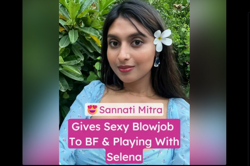 Sannati Mitra Naked Giving Blowjob to Her Boyfriend