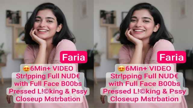 Tiktoker FARIA Nude In Chamet Live Showing Full Face Pressing Boobs & Pussy Masturbation