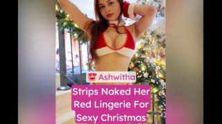 ASHWITHA XXX Strips Her Bikini and Bouncing Her Boobs On Christmas