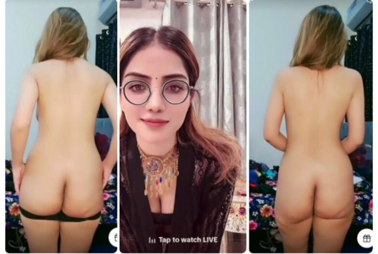 MISHIKA Hot Tiktoker Nude Stripping with full face Licking Boobs, Teasing ASS On Tango Live