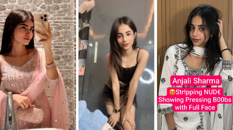 ANJALI SHARMA Insta Girl Nude Pressing Hot Boobs with Full Face In Tango Live