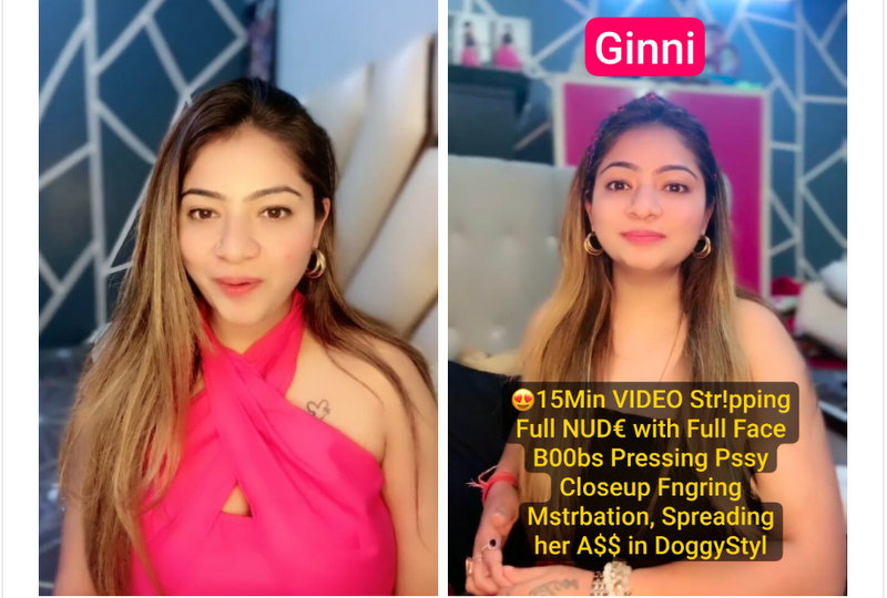 GINNI Hot Instagram Model NUDE with Full Face Big Boobs Pressing & Pussy Fingering on Tango Live