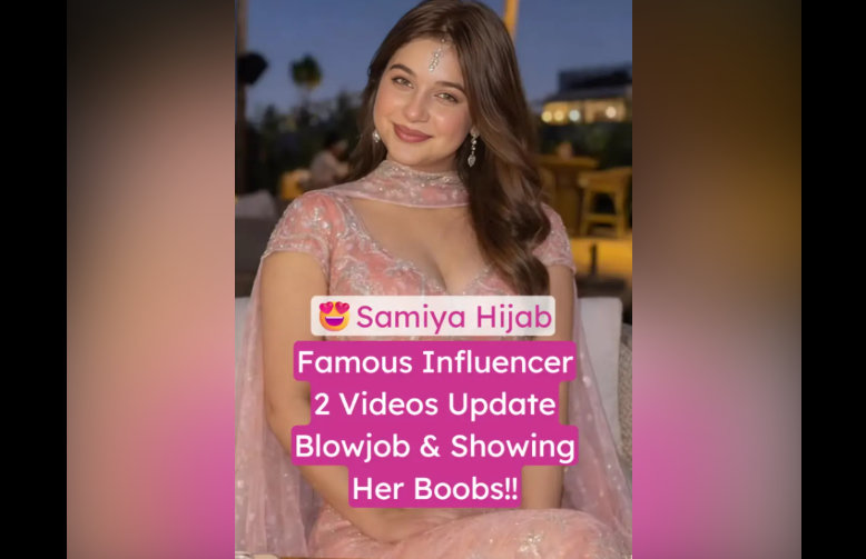 Famous Influencer Samiya Hijab nude viral Getting Topless Clip
