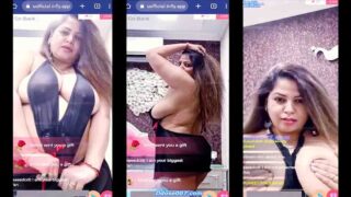 Sapna Sappu nude big boobs tease on app live video